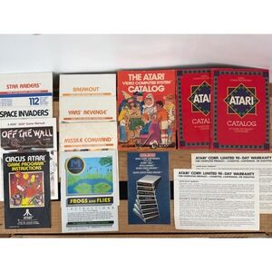 Vintage Atari 2600 Game Manuals and Catalogs Lot Space Invaders Yars Revenge